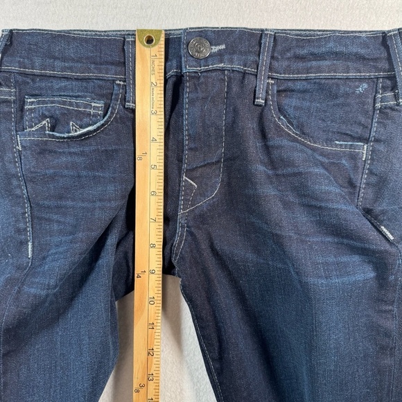 True Religion Jeans Womens 28 Blue Skinny Mid Rise Dark Wash - Picture 8 of 12
